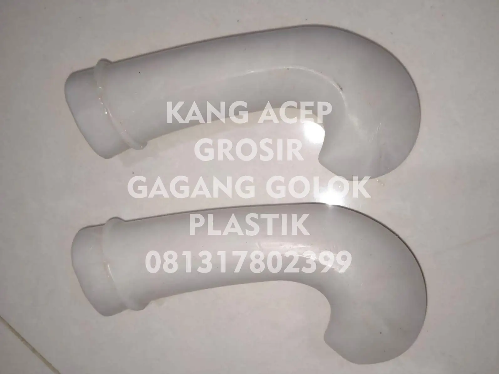 Grosir Gagang Golok Plastik di Tangerang Model Polos Bengkok Putih